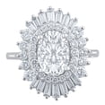thumbnail image 2 of 3.46 CT.T.W. Oval Baguette & Round Cut Lab Created Diamond Ring in 14K Gold, 2 of 6