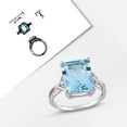 thumbnail image 6 of Emerald Cut Gemstone Ring in Sterling Silver, 6 of 6