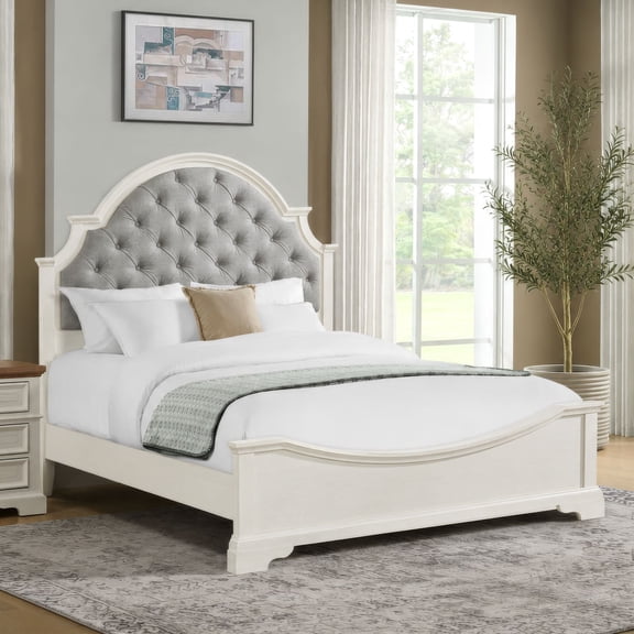 Society Den Ulysses Youth Upholstered Bed, White, Assorted Sizes