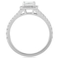 thumbnail image 2 of 1.50 CT. T.W. Emerald Cut Halo Diamond Ring in 18K Gold, 2 of 4
