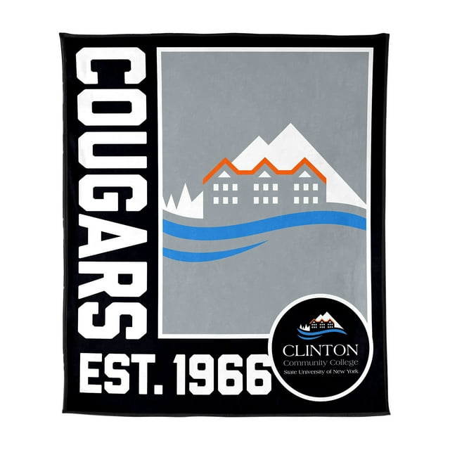 Logo Brands Clinton Community College 60"x70" Super Plush Blanket