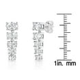 thumbnail image 4 of 925 Sterling Silver Lab Created White Sapphire Graduated Earring, 4 of 5
