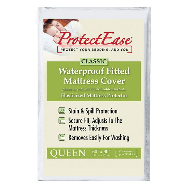 ProtectEase Waterproof Mattress Cover, Assorted Sizes
