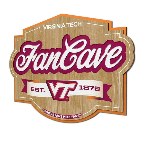 YouTheFan Virginia Tech Hokies 17"x12.5" 3D Multi-Layered Fan Cave Sign