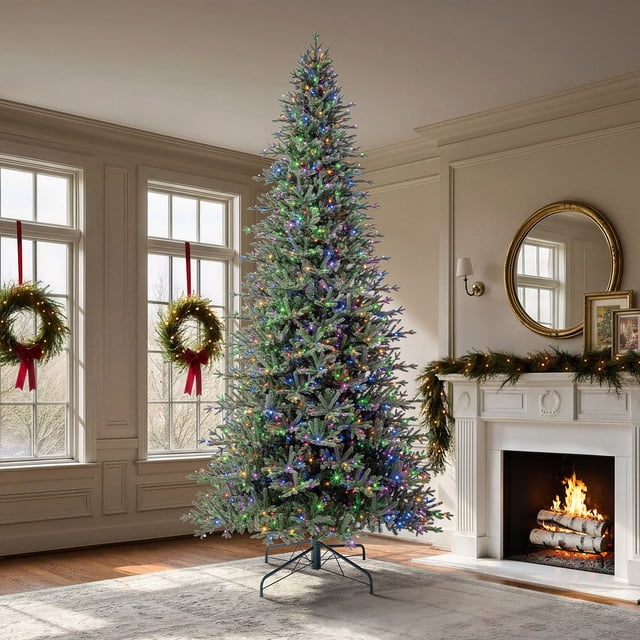 Member's Mark 12' Slim Linden Fir Pre-Lit Christmas Tree