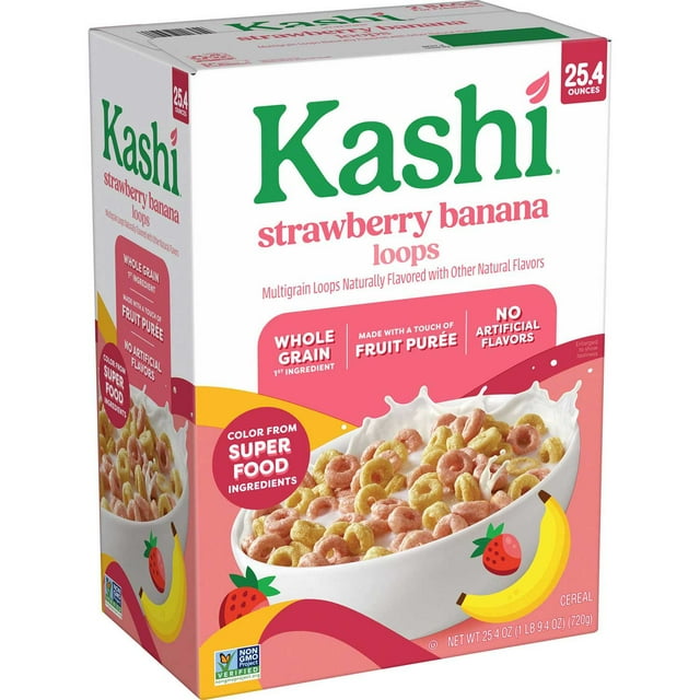 Kashi Strawberry Banana Loops Cereal, 25.4 oz.