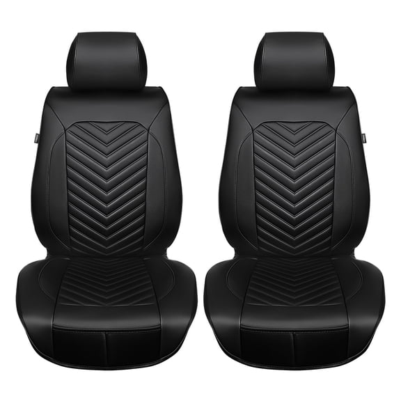 CarPass Premium Faux Leather 3D Foam Seat Cover-2 Pack