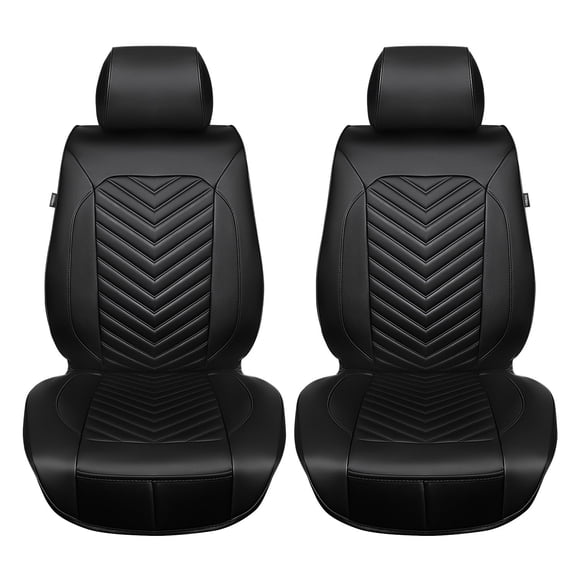 CarPass Premium Faux Leather 3D Foam Seat Cover-2 Pack