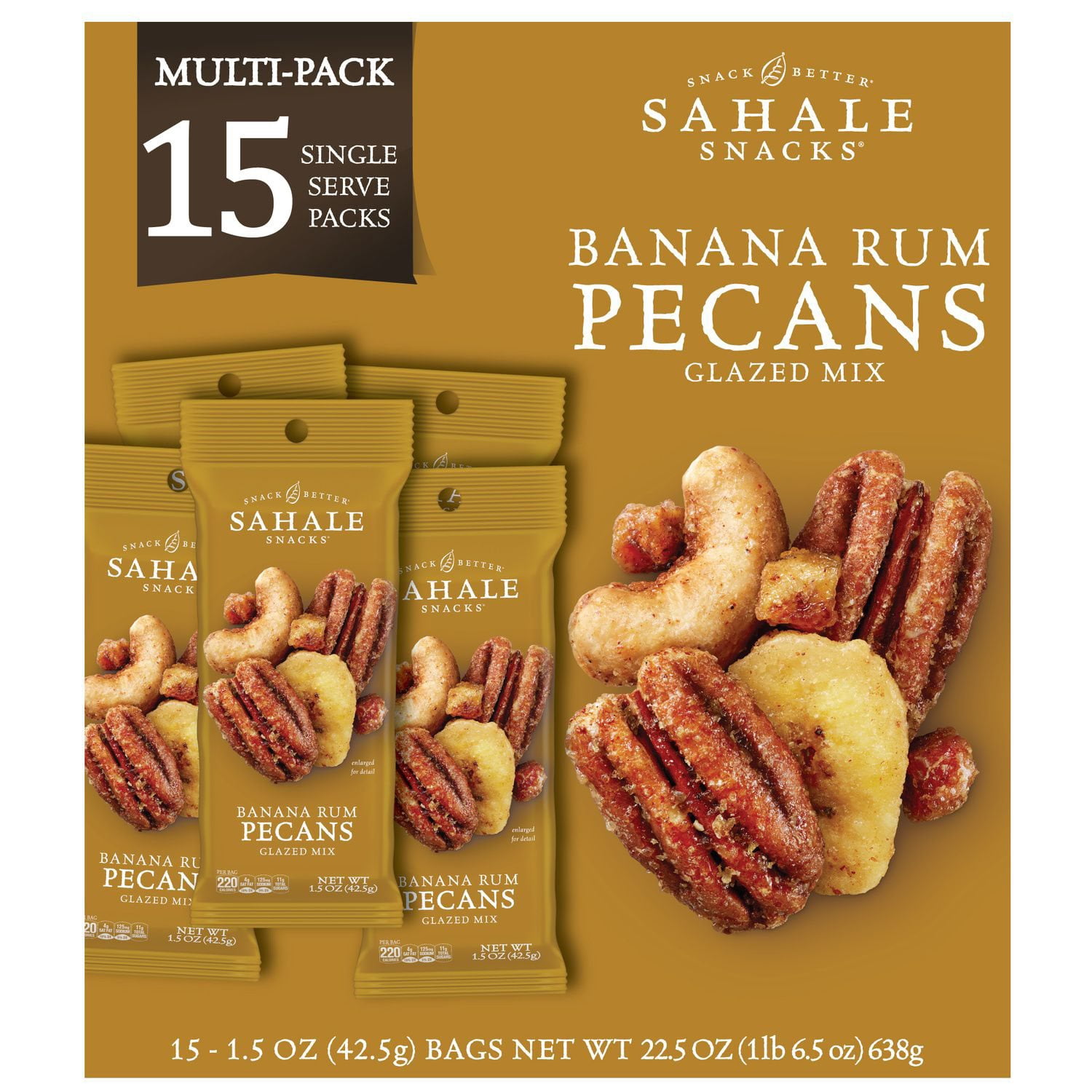 Sahale Snacks Banana Rum Pecans Glazed Mix, 1.5 oz., 15 pk.