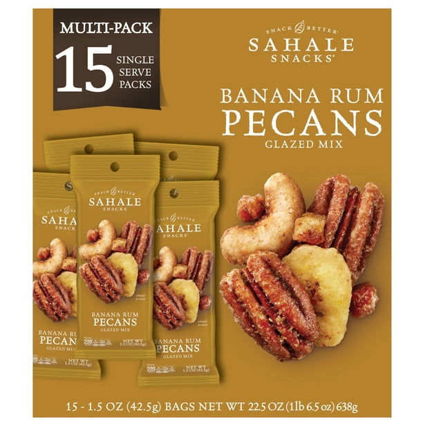 Sahale Snacks Banana Rum Pecans Glazed Mix, 1.5 oz., 15 pk