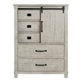 thumbnail image 2 of Society Den Jack 5-Drawer Gentlemen's Chest, Whitewash, 2 of 12