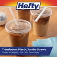 thumbnail image 3 of Hefty Jumbo Translucent Wrapped Plastic Straws, 7.75", 3, 000 ct., 3 of 5