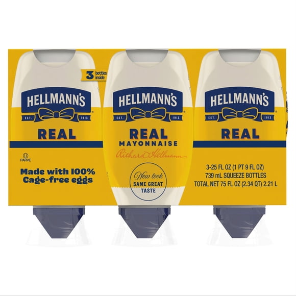 Hellmann's Real Mayonnaise, 25 fl. oz., 3 pk.