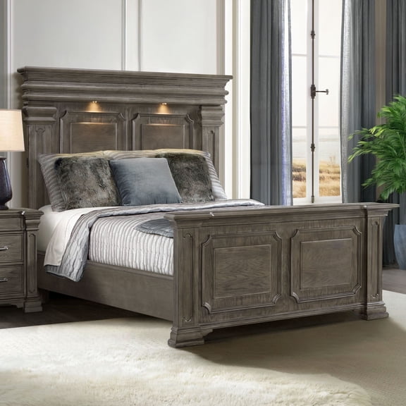 Society Den Paterson Bed in Grey, Storage Option & Assorted Sizes