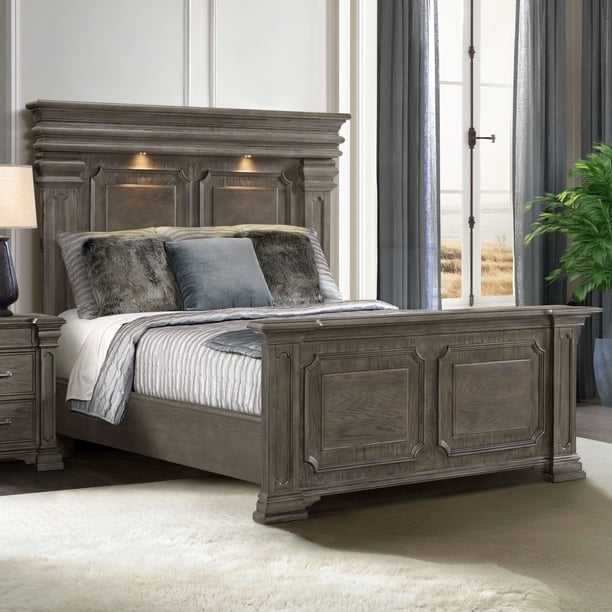 grey bed brown dresser Kings Court - Queen collection_Everyday