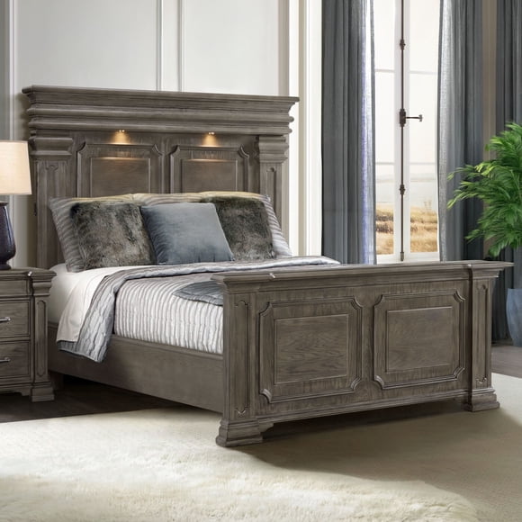 Society Den Paterson Bed in Grey, Storage Option & Assorted Sizes