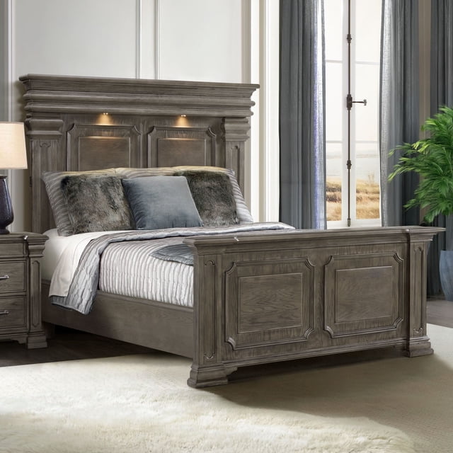 Society Den Paterson Bed in Grey, Storage Option & Assorted Sizes