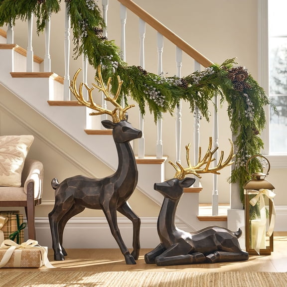 Member’s Mark Large Carved Deer, Set of 2
