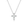thumbnail image 4 of 0.08 CT. T.W. Diamond Cross Pendant in 14K Gold, 4 of 8