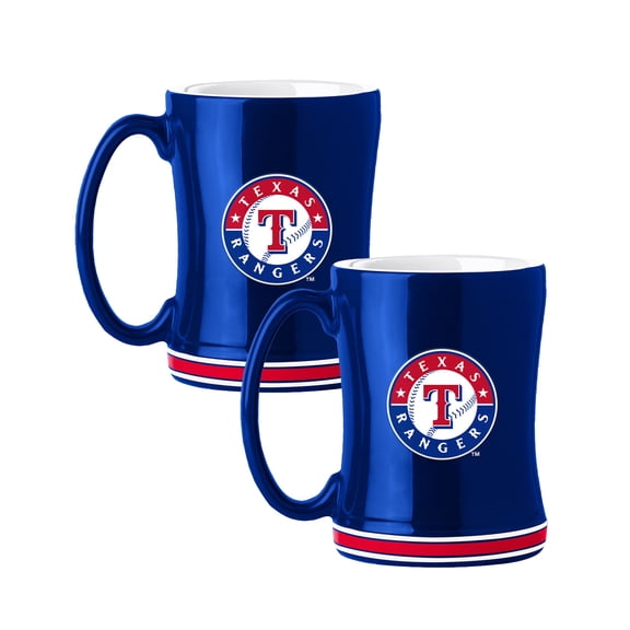 Logo Brands Texas Rangers 14oz Relief Mug Set
