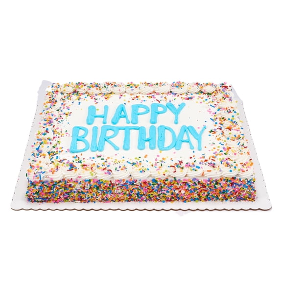 Member's Mark Half Sheet Celebration Cake with Sprinkles, White
