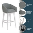 thumbnail image 5 of HH2 Home Upholstered Barrel Back Wood Adjustable Height Swivel Bar Stool, 5 of 20