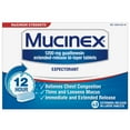 thumbnail image 1 of Mucinex 12 Hr Max Strength Chest Congestion Expectorant Tablets (48 ct.), 1 of 6