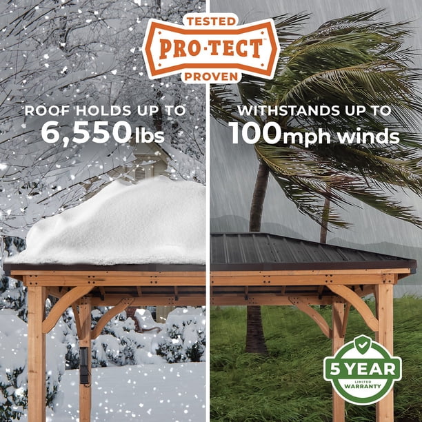 Backyard Discovery Barrington Cedar Gazebo with Powerport, Choose