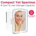 thumbnail image 4 of Frigidaire Skincare Cooler with Lighted Mirror Make-Up Door, White, 4 of 12