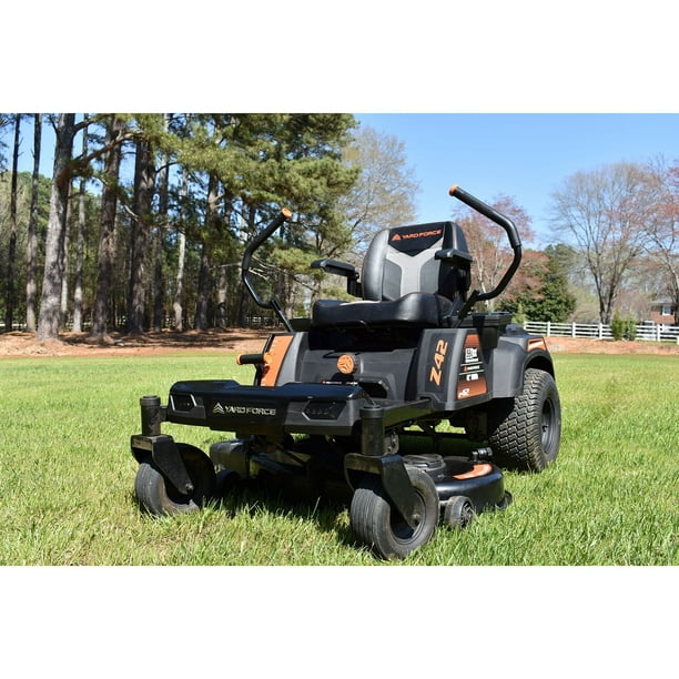 Yard Force 42 inch Cordless Zero Turn Riding Lawn Mower, acres