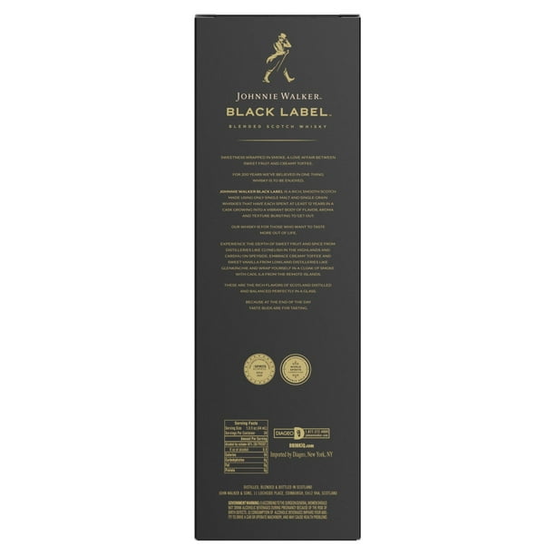 Johnnie Walker Black Label Blended Scotch Whisky 1.75L - Samsclub.com