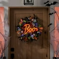 thumbnail image 1 of Member's Mark 26" Pre-Lit Neon BOO Wreath, 1 of 4