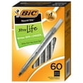 thumbnail image 1 of BIC Round Stic Xtra Life Ballpoint, 1mm, Medium, Black, 60ct., 1 of 7