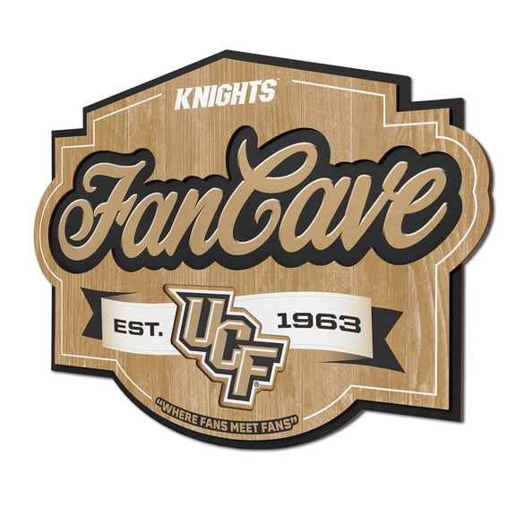 YouTheFan Central Florida Knights 17"x12.5" 3D Multi-Layered Fan Cave Sign