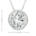 thumbnail image 4 of Lab Created Round Gemstone and 0.12 Diamond Halo in Serling Silver, 4 of 6