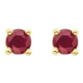 thumbnail image 2 of Round Cut Gemstone Stud Earrings in 14K Gold, 2 of 5