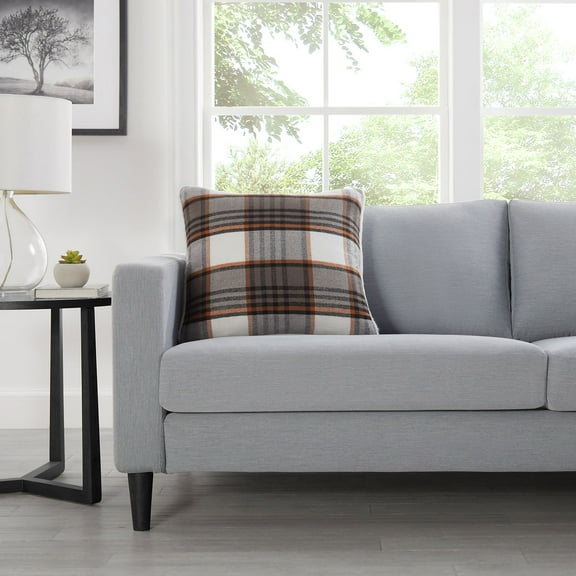 Member's Mark Plaid Faux Fur Decorative Pillow 20" x 20", Assorted Designs