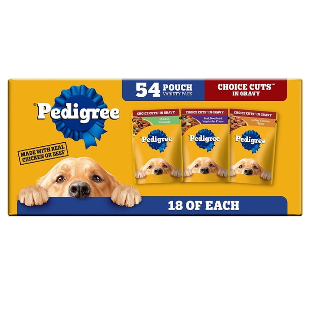 Senior Dog PEDIGREE Pouch Hundefutter Nass - Huhn, Rind & Gemse In Soe -  13er Pack (52x100g) Fr Ausgewachsene Hunde
