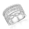 thumbnail image 3 of Diamond Multi Row Ring in Sterling Silver, 3 of 5
