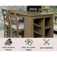 thumbnail image 2 of Kaylen 5-Piece Storage Counter-Height Dining Set, Ash Blonde, 2 of 6