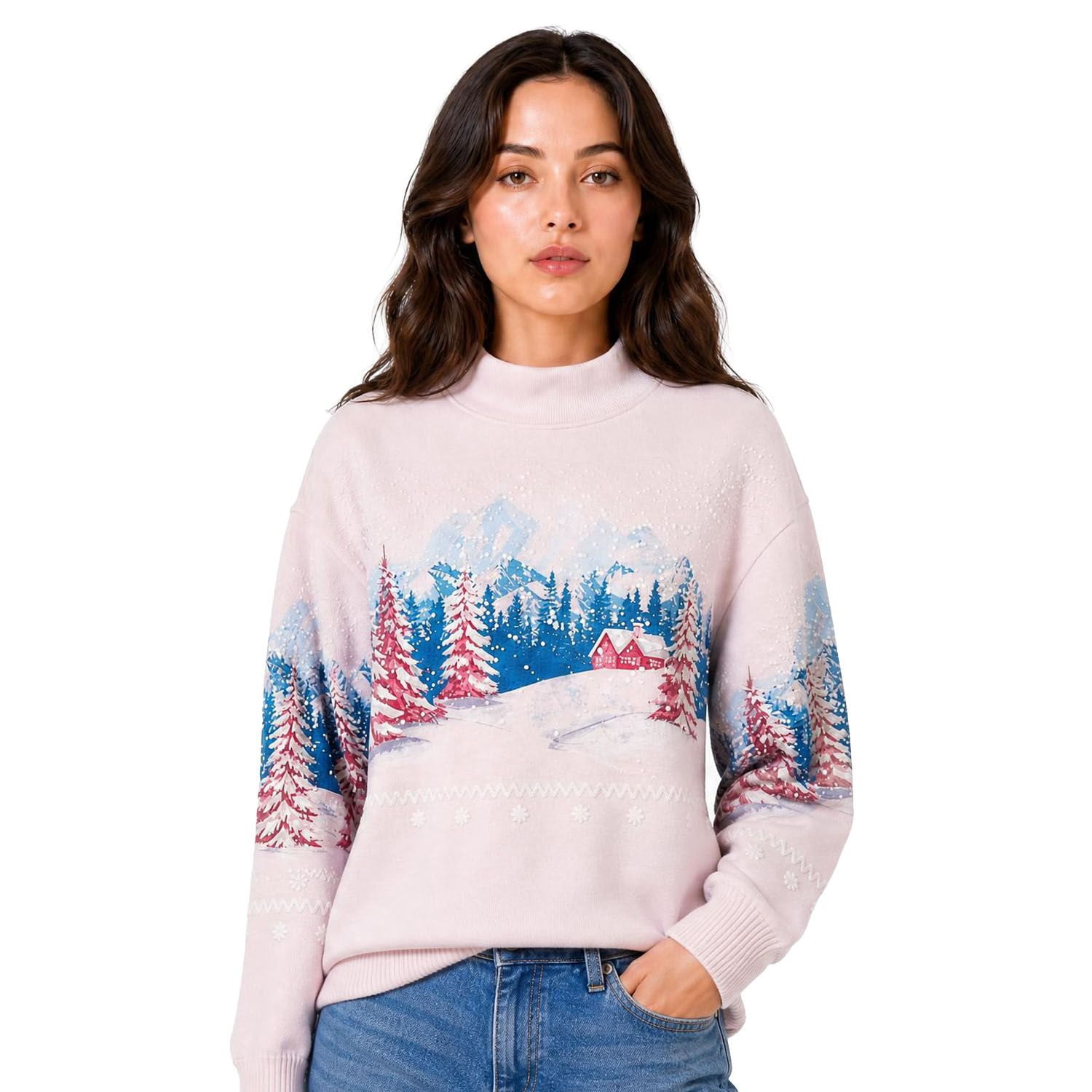 State of Mine Women's Apres Ski Mock Neck Sweatshirt - Samsclub.com