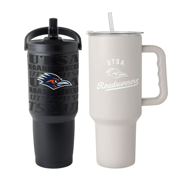 Logo Brands Texas - San Antonio Roadrunners Stainless Steel Tumbler Set