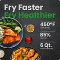 thumbnail image 2 of Chefman TurboFry Touch 6-Quart Air Fryer with Window, Includes 4 Cooking Presets, 2 of 8