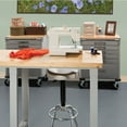 thumbnail image 8 of Seville Classic Contoured Stainless Steel Seat Pneumatic Adjustable Work Stool, 19" W x 25.5" to 30.25" H, 8 of 9