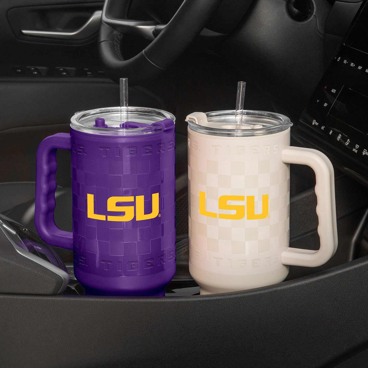 Logo Brands LSU Tigers 40 oz. Stainless Steel Tumbler Set - Thumbnail 2