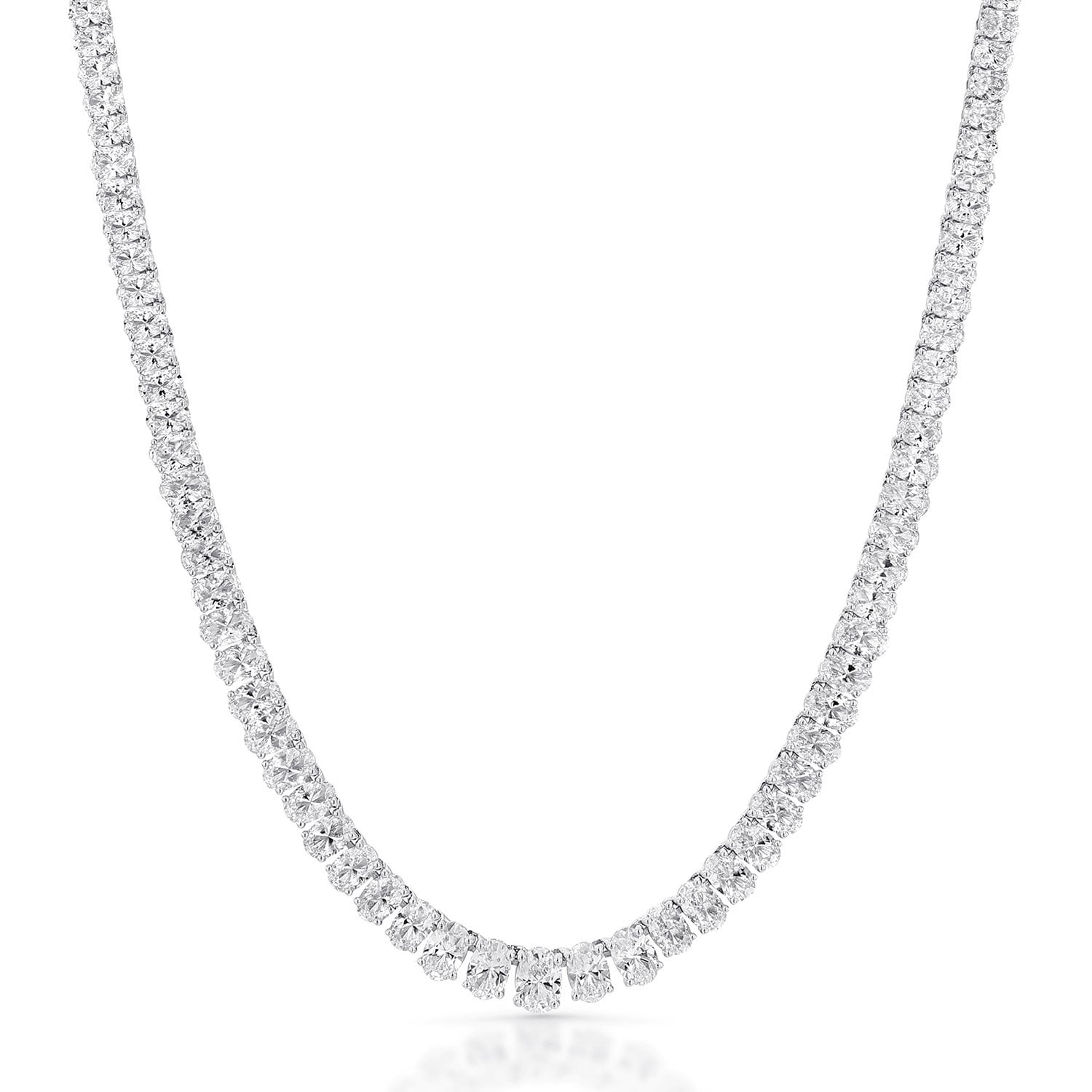 『SA NECKLACE SILVER』 Silver Classic Tennis Necklace with Double Security Clasp 18