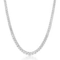 thumbnail image 1 of 925 Sterling  Silver Lab White Sapphire Tennis Necklace, 1 of 5