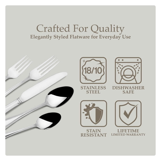 Wallace 20-Piece 18/10 Stainless Steel Flatware Set, Service for 4