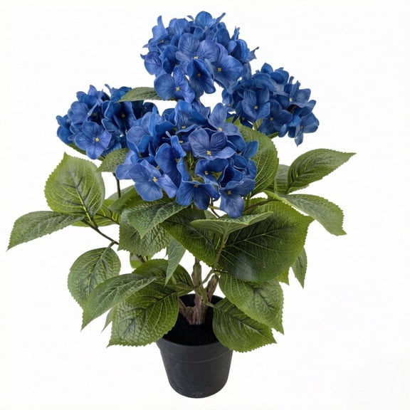 Artificial 36" Hydrangea Bush in Black Grower's Pot, Assorted Colors