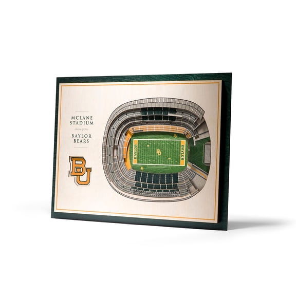 YouTheFan Baylor Bears 17"x13" 3D 5 Layer Stadium View Wall Art